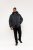 D555 Lonsdale Parka Style Jacket With Embroidery Patch On Sleeve Black - Kabátok - Nagyméretű Kabátok - 2XL-8XL