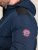 D555 Hank Ripstop Contrast Panelled Padded Hooded Jacket Tengerészkék - Kabátok - Nagyméretű Kabátok - 2XL-8XL