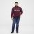 North Latitude Half Zip Pulóver Bordó - Pulóverek & kapucnis pulóverek - Pulóverek & Kapucnis pulóver 2XL-12XL