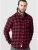 D555 Lawton LS Flannel Shirt Red - Ingek - Ingek 2XL-10XL