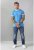 D555 Otis T-shirt Blue - Pólók - Nagyméretű pólók - 2XL-14XL