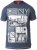 D555 RUEBEN NY City Print T-Shirt Denim - Pólók - Nagyméretű pólók - 2XL-14XL