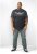D555 Hamish T-shirt Charcoal & Black - Pólók - Nagyméretű pólók - 2XL-14XL
