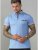D555 Journey Fine Melange Polo Blue - Pólóingek - Galléros Pólók 2XL-8XL - Pólóingek 2XL-8XL