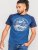 D555 Porter Raglan Sleeve Printed T-Shirt Blue - Pólók - Nagyméretű pólók - 2XL-14XL