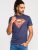 D555 Scampton Official Superman Printed T-Shirt Navy - Pólók - Nagyméretű pólók - 2XL-14XL