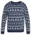 North Latitude 63144 Fjell Reindeer Knit Tengerészkék - Pulóverek & kapucnis pulóverek - Pulóverek & Kapucnis pulóver 2XL-12XL