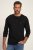 JP1880 702555 Hosszú ujjú Henley póló Fekete - Pólók - Nagyméretű pólók - 2XL-14XL