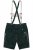 JP1880 Genuine Leather Traditional Lederhosen Shorts Green - Rövidnadrág - Nagyméretű Rövidnadrág W40-W60