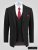 D555 Ted 4 Way Stretch Tailored Suit Jacket Fekete - Öltönyök - Nagyméretű öltönyök