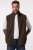 JP1880 Fleece Vest Stand-up Collar Brown - Kabátok - Nagyméretű Kabátok - 2XL-8XL