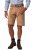 JP1880 Premium Goat Suede Staghorn Embroidery Shorts Leather Brown - Rövidnadrág - Nagyméretű Rövidnadrág W40-W60