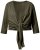 Ulla Popken 794514 Megkötős jersey bolero Sötétzöld - Bolerók - 