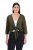 Ulla Popken 794514 Megkötős jersey bolero Sötétzöld - Bolerók - 