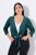 Ulla Popken 794514 Megkötős jersey bolero Petrol - Bolerók - 