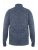 D555 Wilmington Zipper And Button Neck Sweater Blue - Pulóverek & kapucnis pulóverek - Pulóverek & Kapucnis pulóver 2XL-12XL
