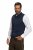 JP1880 Mottled Stretch Knit Stand-up Collar Vest Navy Blue - Kabátok - Nagyméretű Kabátok - 2XL-8XL