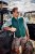 JP1880 Mottled Stretch Knit Stand-up Collar Vest Turquoise Blue - FÉRFIRUHÁZAT 2XL-14XL - 