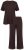 Ulla Popken 806944 Rövid ujjú pizsama Barna - Pizsama/Loungewear - 
