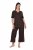 Ulla Popken 806944 Rövid ujjú pizsama Barna - Pizsama/Loungewear - 