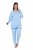 Ulla Popken 810592 Pizsama csipkével Világoskék - Pizsama/Loungewear - 