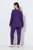 Ulla Popken 812441 Hosszú ujjú pizsama csipkével Királykék - Pizsama/Loungewear - 