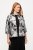 Ulla Popken 816673 Oversize jacquard blézer háromnegyedes ujjal Fekete - Blézerek - Blézerek plus size méretben nőknek
