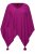 Ulla Popken Knit Pointed Hem Poncho Berry - Bluzy & bluzy z kapturem - 