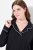 Ulla Popken 823030 Pizsama inggallérral Fekete - Pizsama/Loungewear - 