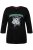 Ulla Popken Horticultural Graphic Floral Tee Black - Mintás pólók nőknek - 