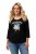 Ulla Popken Horticultural Graphic Floral Tee Black - Mintás pólók nőknek - 