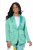 Ulla Popken 826161 Strukturált blézer Zöld - Blézerek - Blézerek plus size méretben nőknek
