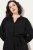 Ulla Popken 831004 Hosszú ujjú midiruha Fekete - Maxi ruhák - Női plus size maxiruhák