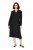 Ulla Popken 831004 Hosszú ujjú midiruha Fekete - Maxi ruhák - Női plus size maxiruhák