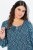 Ulla Popken 835713 Virágos ruha Sötétkék - Maxi ruhák - Női plus size maxiruhák