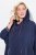 Ulla Popken 837190 Kapucnis otthoni poncsó Sötétlila - Pizsama/Loungewear - 