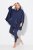 Ulla Popken 837190 Kapucnis otthoni poncsó Sötétlila - Pizsama/Loungewear - 