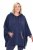 Ulla Popken 837190 Kapucnis otthoni poncsó Sötétlila - Pizsama/Loungewear - 