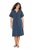 Ulla Popken 837403 Rövid ujjú jersey ruha Sötétkék - Jersey ruhák - 