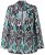 Ulla Popken 839961 Mintás lenkeverék blézer Fekete - Blézerek - Blézerek plus size méretben nőknek