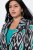 Ulla Popken 839961 Mintás lenkeverék blézer Fekete - Blézerek - Blézerek plus size méretben nőknek
