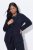 Ulla Popken 841163 Jacquard jersey blézer Sötétkék - Blézerek - Blézerek plus size méretben nőknek