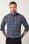 JP1880 Checked Shirt Long Sleeve Kent Collar Anthracite - Ingek - Ingek 2XL-10XL