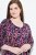 Ulla Popken 841219 Virágos maxiruha Sötétlila - Maxi ruhák - Női plus size maxiruhák
