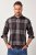 JP1880 Shirt Flannel Long Sleeve Dark Brown - Ingek - Ingek 2XL-10XL