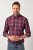 JP1880 Checked Shirt Long Sleeve Red - Ingek - Ingek 2XL-10XL