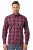 JP1880 Checked Shirt Long Sleeve Red - Ingek - Ingek 2XL-10XL