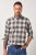JP1880 Checked Flannel Shirt Long Sleeve Dark Dusty Pink - Ingek - Ingek 2XL-10XL
