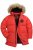JP1880 Parka Quilted Faux Fur Hood Red - Kabátok - Nagyméretű Kabátok - 2XL-8XL