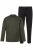 JP1880 Pyjamas Two-piece Striped Dark Green - Alsónemű & strandruhák - Nagyméretű Alsónemű 2XL-8XL